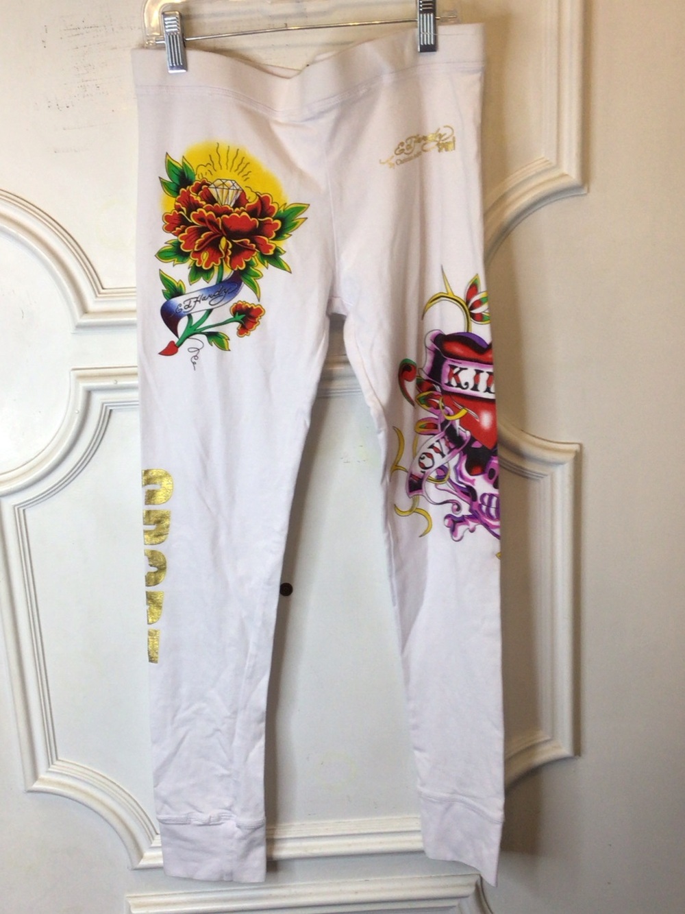 Ed Hardy tattoo leggings Size XL